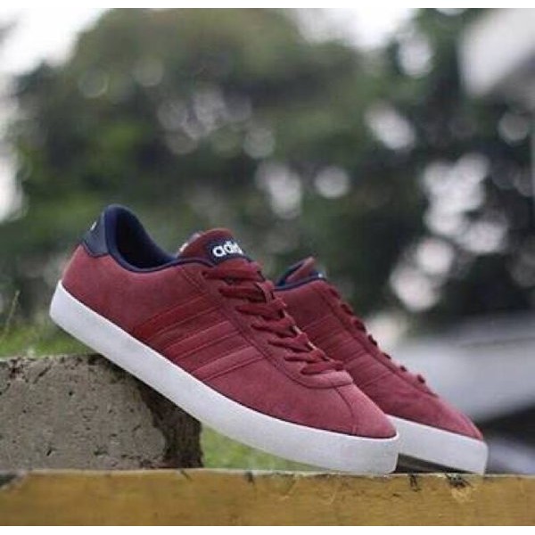Terbaru Sepatu Casual ADIDAS VL COURT MAROON ORIGINAL BNWB