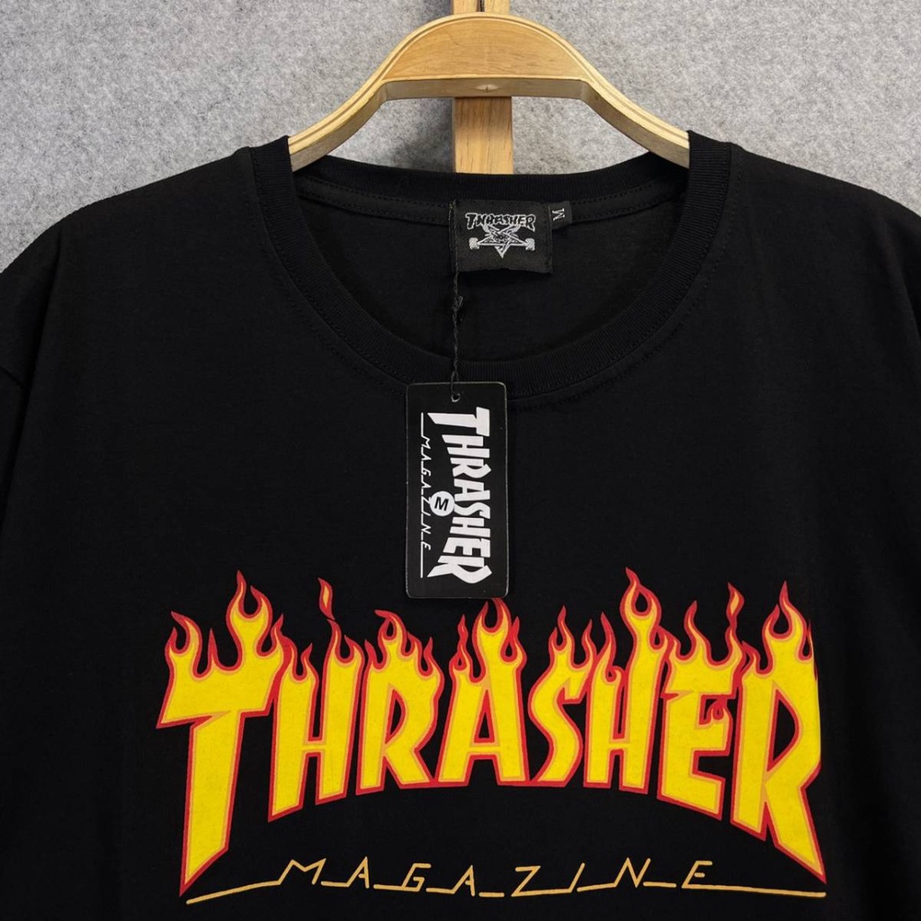 KAOS TSHIRT THRASHER FONT LENGAN PENDEK MIRROR FULLTAG