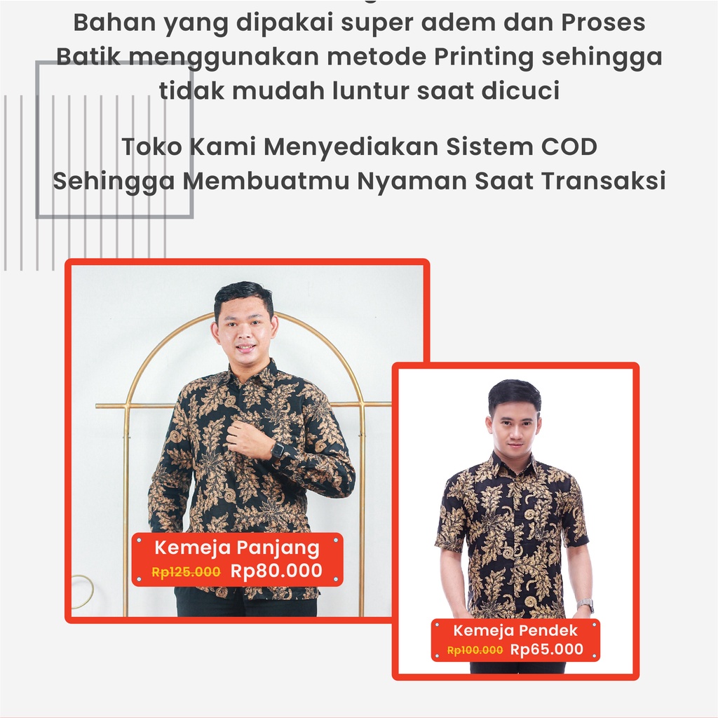 Saroja (550) Kemeja Batik Pria - Motif Jati