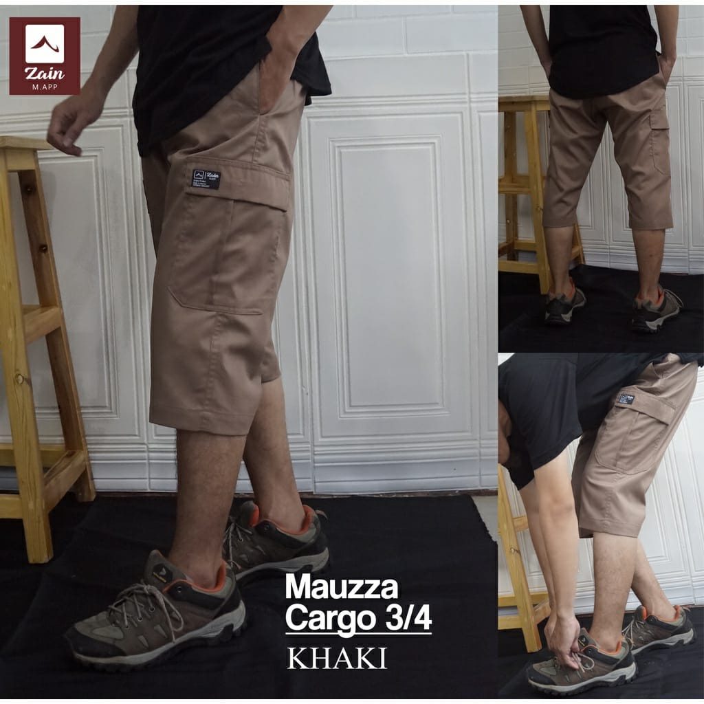 Sirwal Mauzza Cargo 3/4 Celana Pendek Pria Bahan Drill