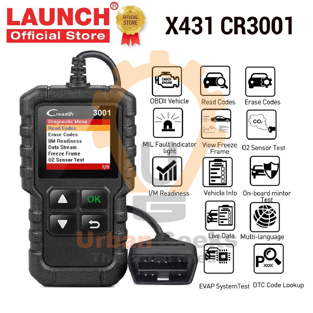 LAUNCH Creader 3001 Full OBD2 OBDII Code Reader Scan Tools Diagnostic