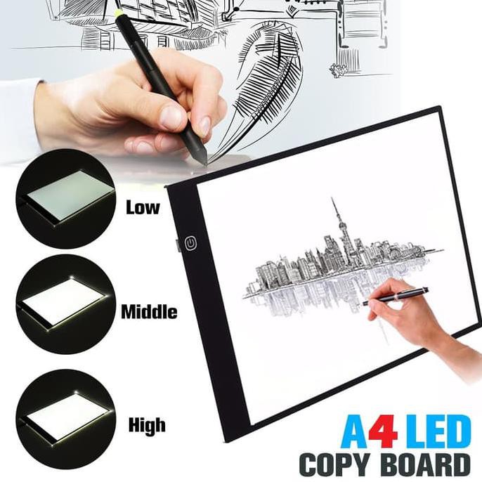 

BEST SELLER Drawing Tracing A4 Copy Board Papan Jipak LED Light Pad Ultra Slim A4