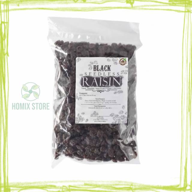 

KISMIS HITAM TANPA BIJI BLACK SEEDLESS RAISIN 1 kg