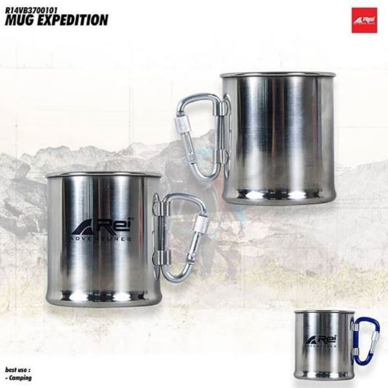 MUG CARABINER AREI EXPEDITION | GELAS CARBINER STAINLESS REI OUTDOOR
