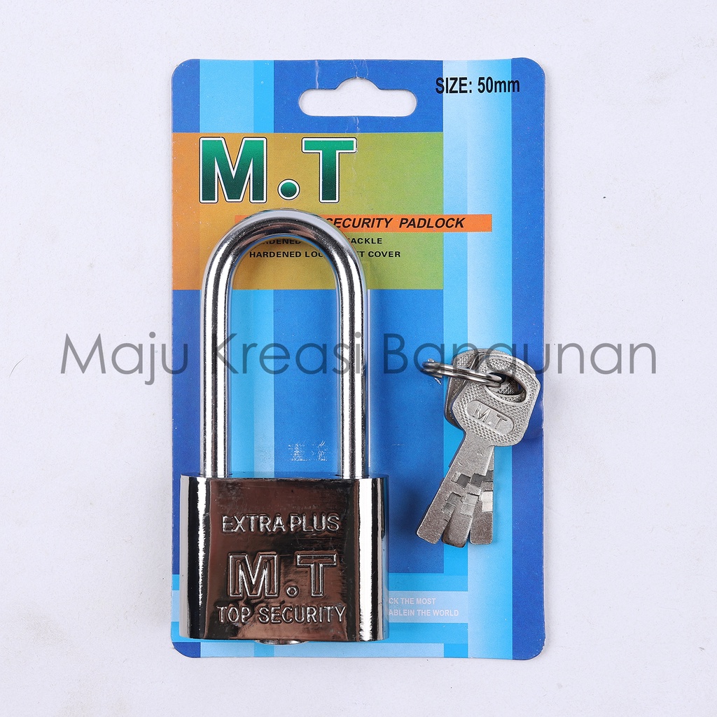 Gembok Rumah Pagar Toko Panjang Pendek Padlock 50mm 50S 50L 3 Kunci 50 mm Verriz Dan Xiang MT