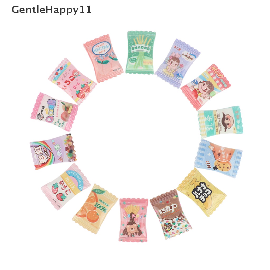 Gentlehappy 10Pcs / Set Mainan Miniatur Permen Skala 1: 12 Untuk Aksesoris Rumah Boneka