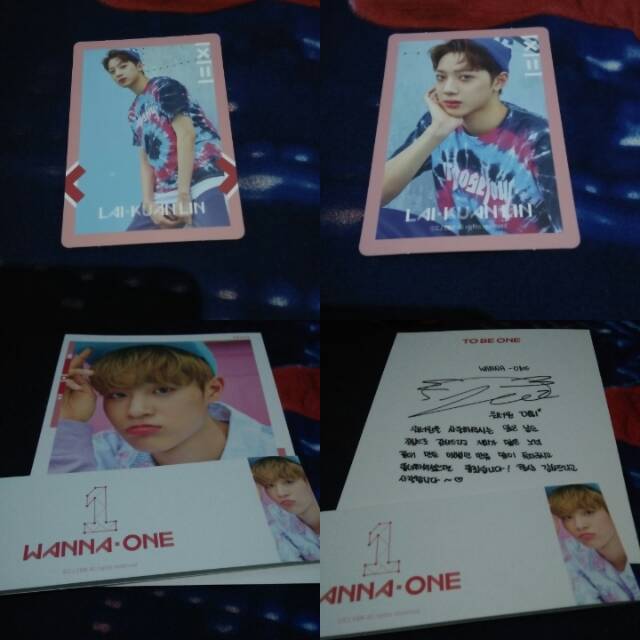 Photocard guanlin, CC+sleeve daehwi, pc group wanna one pink vers