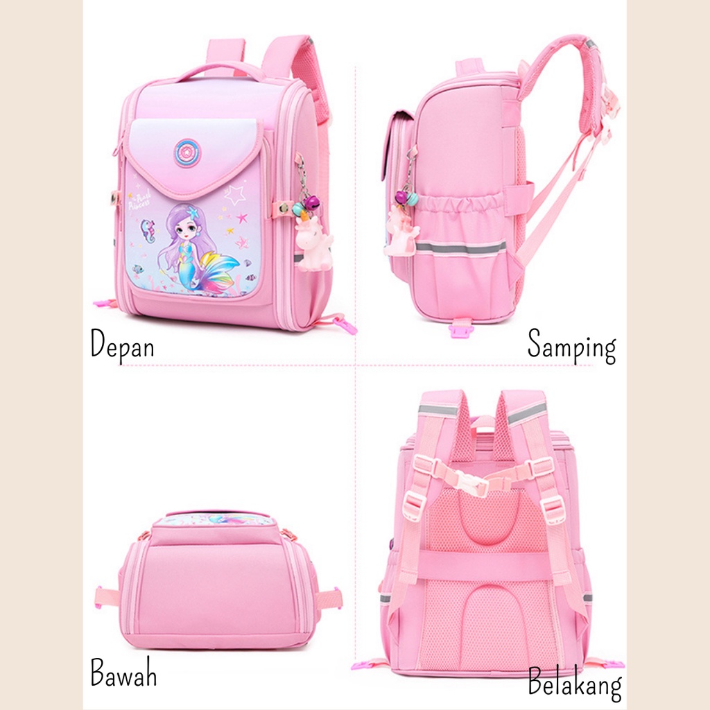 [MONA] TAS SEKOLAH RANSEL ANAK CEWEK MOTIF PUTRI DUYUNNG LUCU UNIK CUTE IMPORT PREMIUM -M0182