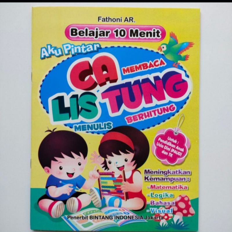 

Buku Anak PAUD TK Belajar 10 Menit CALISTUNG Membaca Menulis Hitung