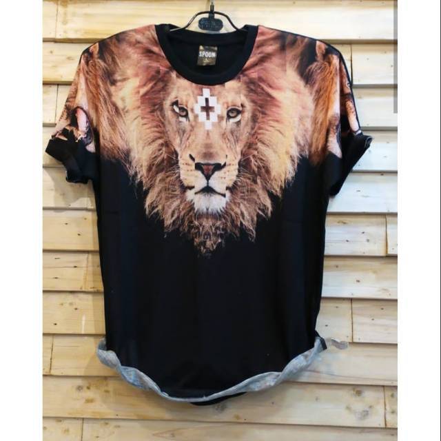 Baju Kaos Printing 3D Bangkok Thailand Lion Singa Fullprint Full Print Spoon Import