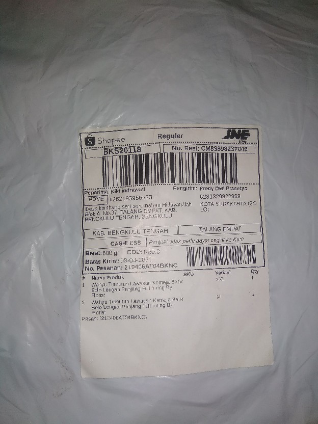 Wahyu Tumurun Lawasan Kemeja Batik Solo Lengan Panjang Full Furing By Florist