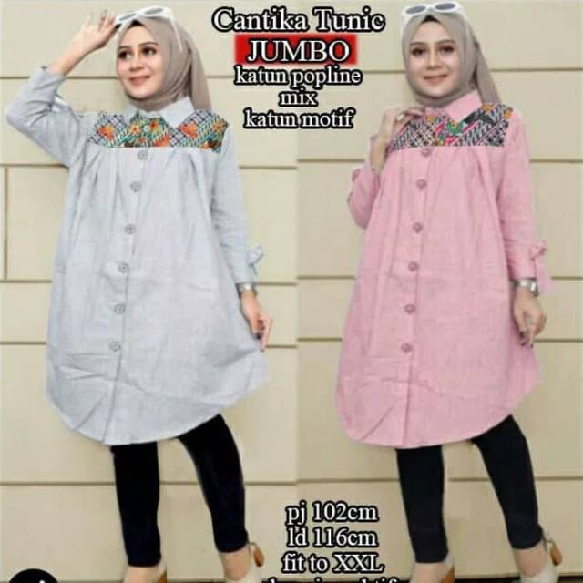 Baju Wanita Muslim Cantika Tunik Jumbo