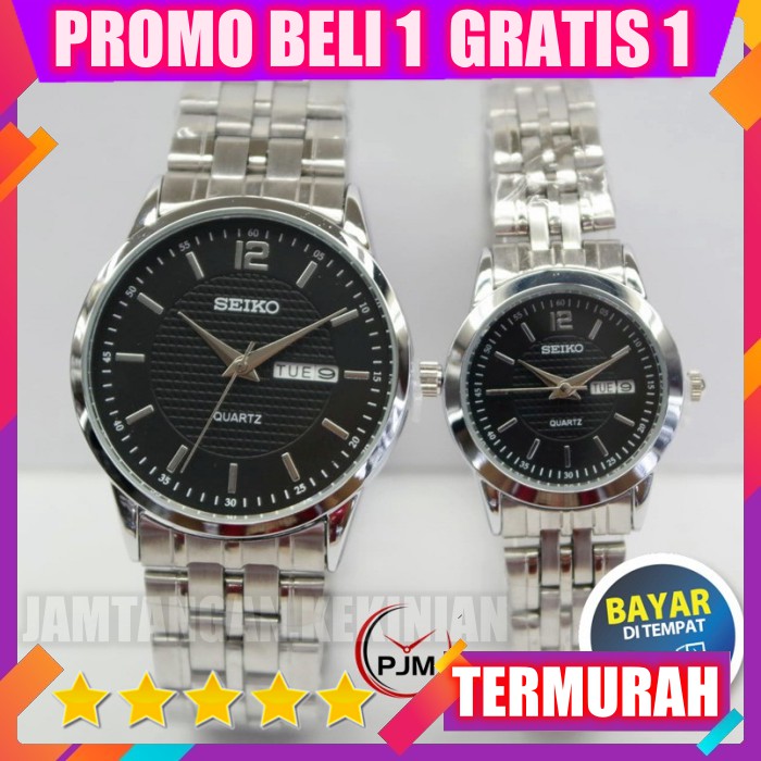 Jam Tangan Couple Seiko / Jam Tangan Pria / Jam Tangan Wanita / Jam Tangan Murah / Kado Buat Pacar