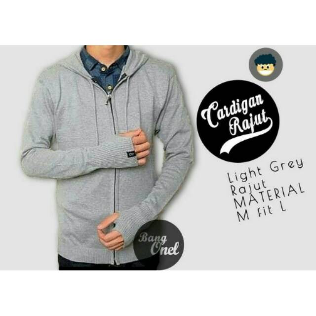 CARDIGAN RAJUT LIGHT GREY