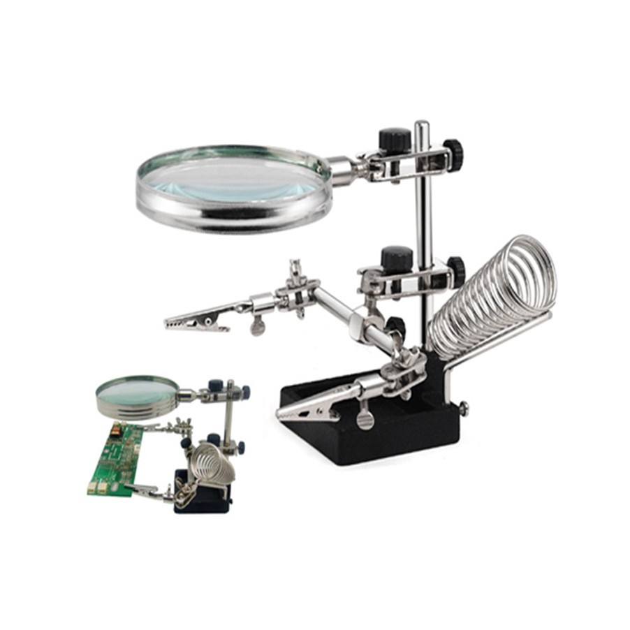 Helping Hand 3.5-Inch Magnifier with Soldering Station