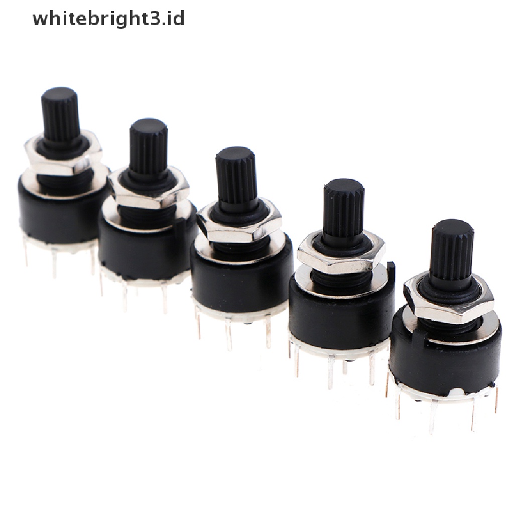 (whitebright3.id) Sr16mm Saklar Rotary Switch 2 Pole 3 4 Posisi 1 Pole 5 6 8 Posisi Axis