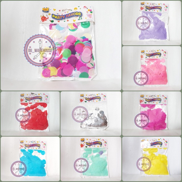 Confetti tabur - confetti kertas - isi balon pvc - confetti balon - isian balon - kertas warna tabur