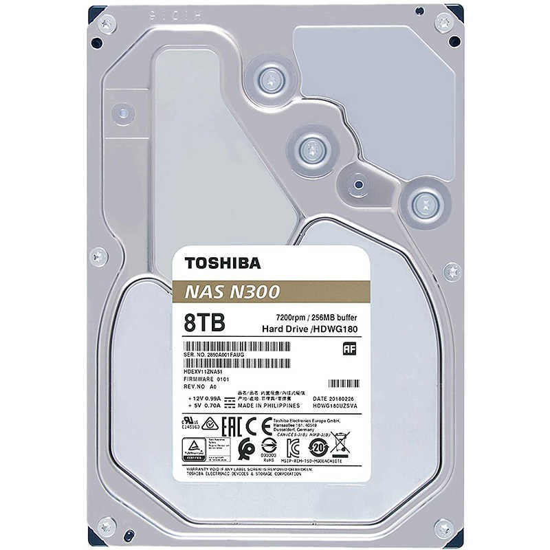 Toshiba N300 8TB NAS HDD 3.5 inch SATA Harddisk 7200RPM