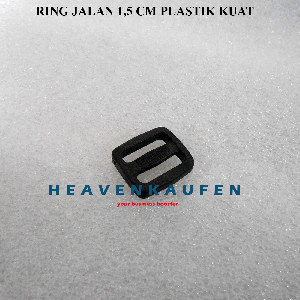 Ring Jalan / Adjuster 1,5 cm Plastik Warna Hitam Murah Ecer Grosir