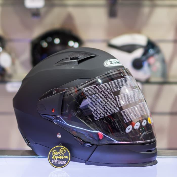HELM ZEUS ZS611 C BLACK MATTE BLACK DOFF FULL HALF FACE