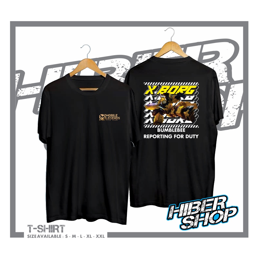 KAOS BAJU X BORG BUMBLEBEE SKIN MOBILE LEGENDS BANG BANG MLBB KAOS GAME GAMER MURAH KEREN - HIBER SH
