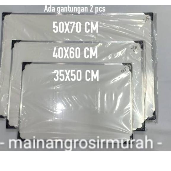 

Miliki Whiteboard 50x70 cm papan tulis anak white board 2sisi kapur dan spidol