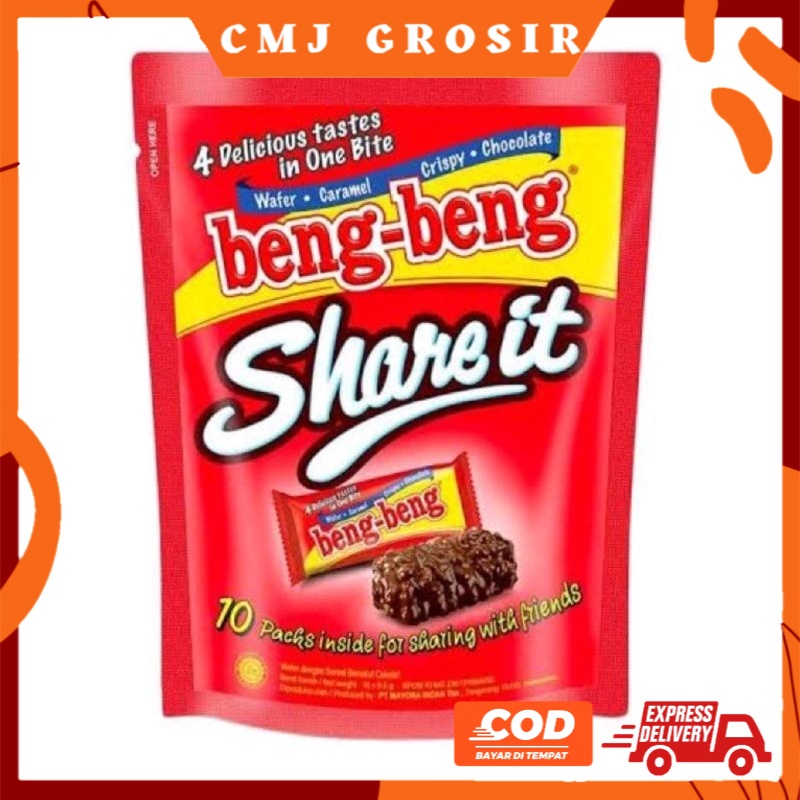 

BENG-BENG SHARE IT isi 10pcs - Wafer Cokelat - Camilan Santai