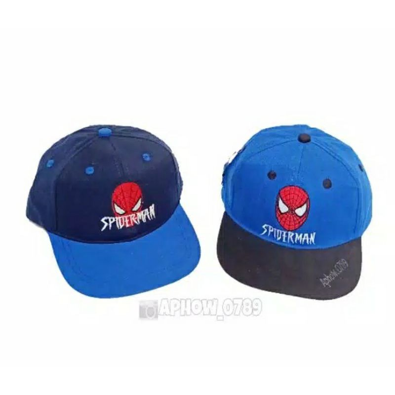 Topi Anak snapback Motif Spidermen Bordir / Topi Anak Kekinian Terbaru / topi Anak Murah