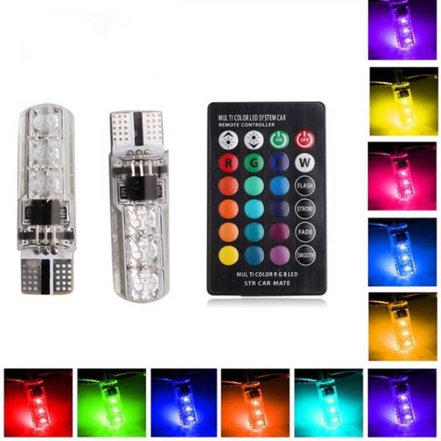 Lampu Sen Jelly T10 6 LED RGB 5050 Set + Wireless Remote WMP-0303C