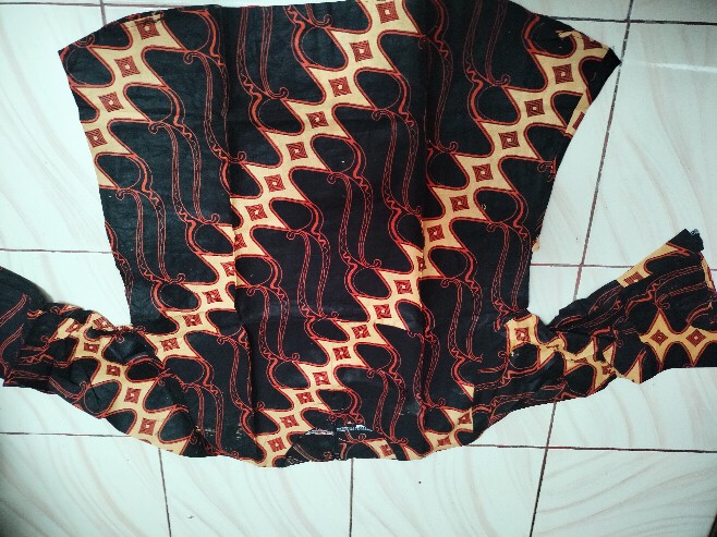 Tey-17 Batik Wanita Asj Sa Hrb026 Kenongo Kemeja Tosca Pendek