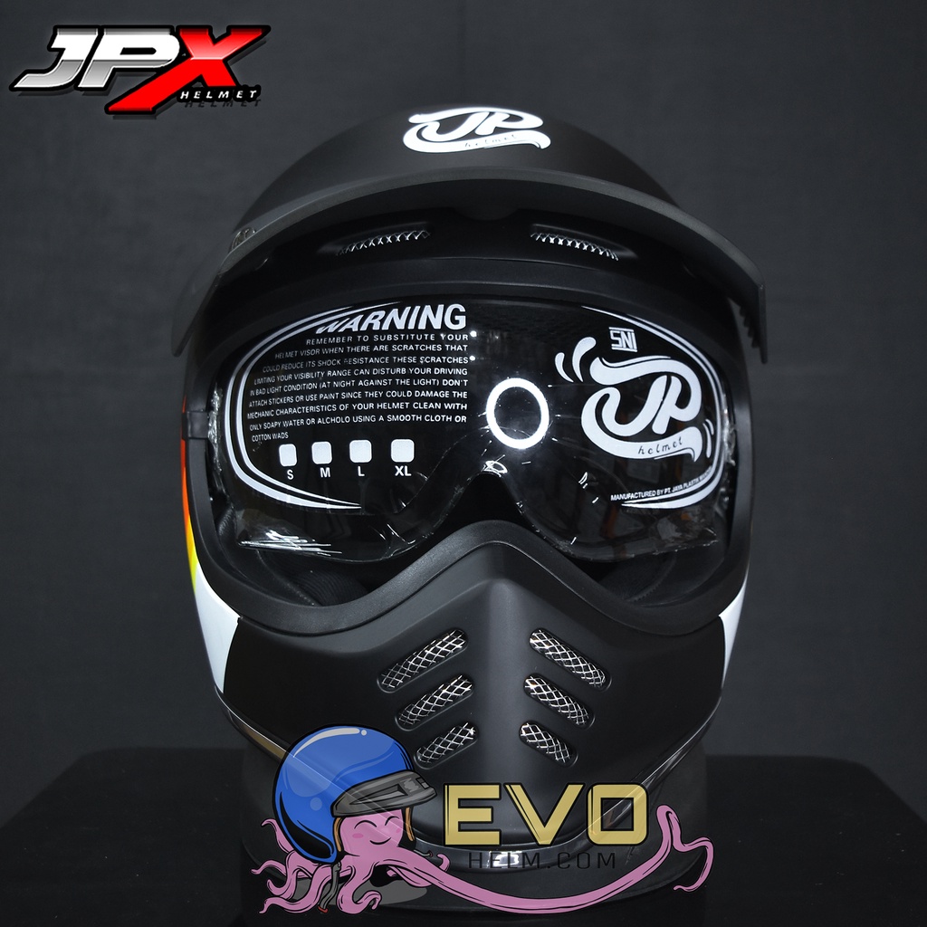 HELM CAKIL JPX JP SIGNATURE 02 BLACK DOFF ORIGINAL - HELM JPX CAKIL JP RETRO JP CAKIL SIGNATURE JP SGN 02 ( ONGKIR 2KG )