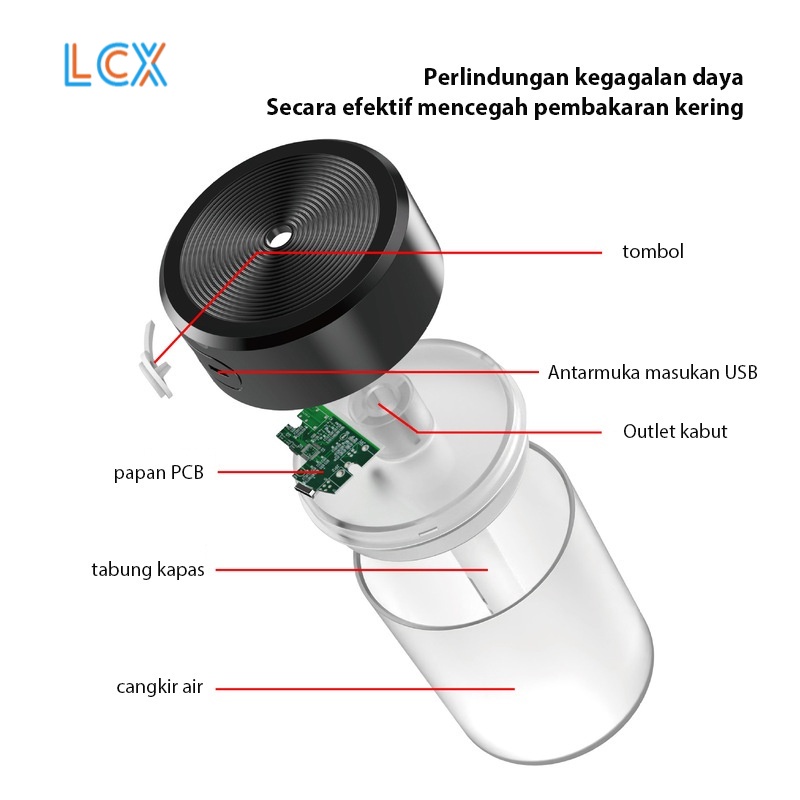 LCX humidifier air diffuser purifier humidifer for aroma night light pelembab dan penjernih udara