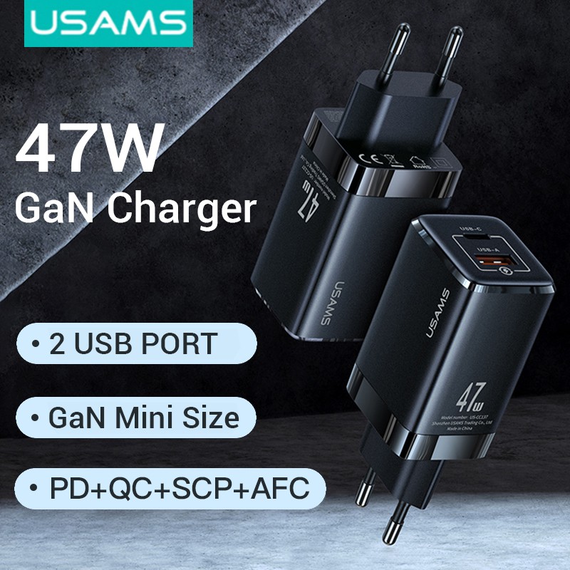 USAMS 47W Gan Mini Fast Charger T41 US-CC137