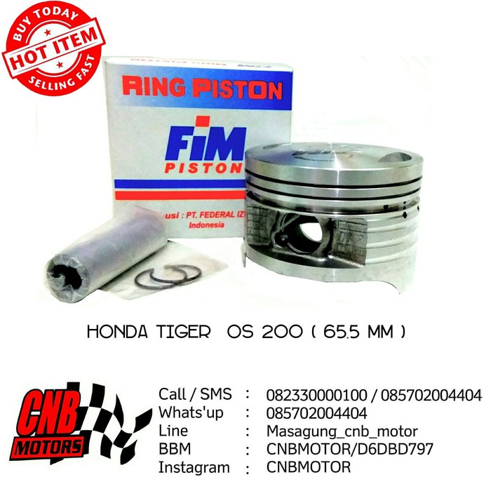 Seker Piston FIM Izumi Tiger OS 200 / 65.5mm Set Per