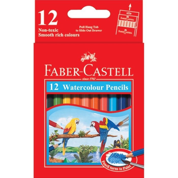 

pensil warna faber castell 12 warna pendek mini water colour