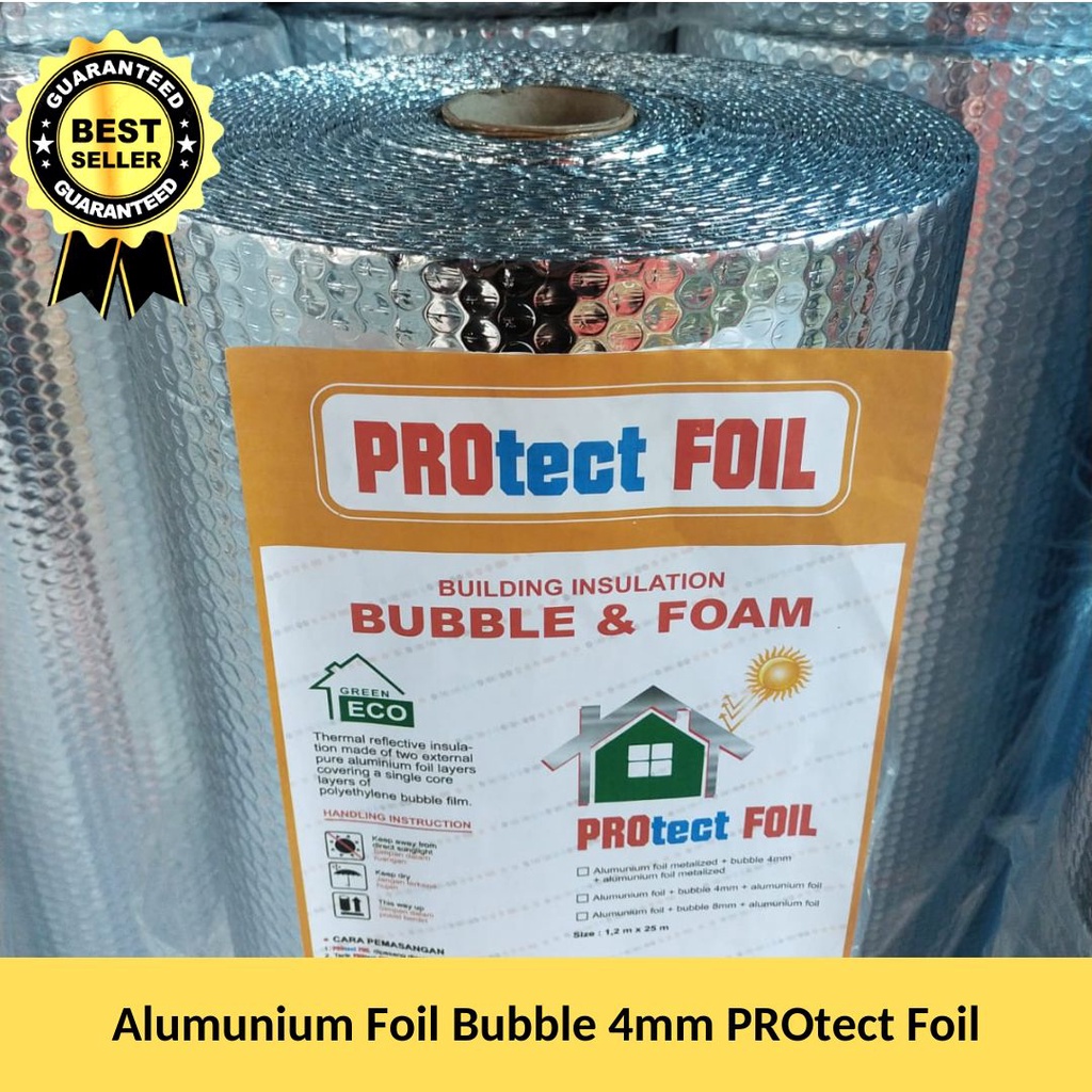 TERBAIK Alumunium Foil Bubble 4mm PROtect Foil - Alumunium Foil Atap - Alumunium Foil Bubble - Alumu
