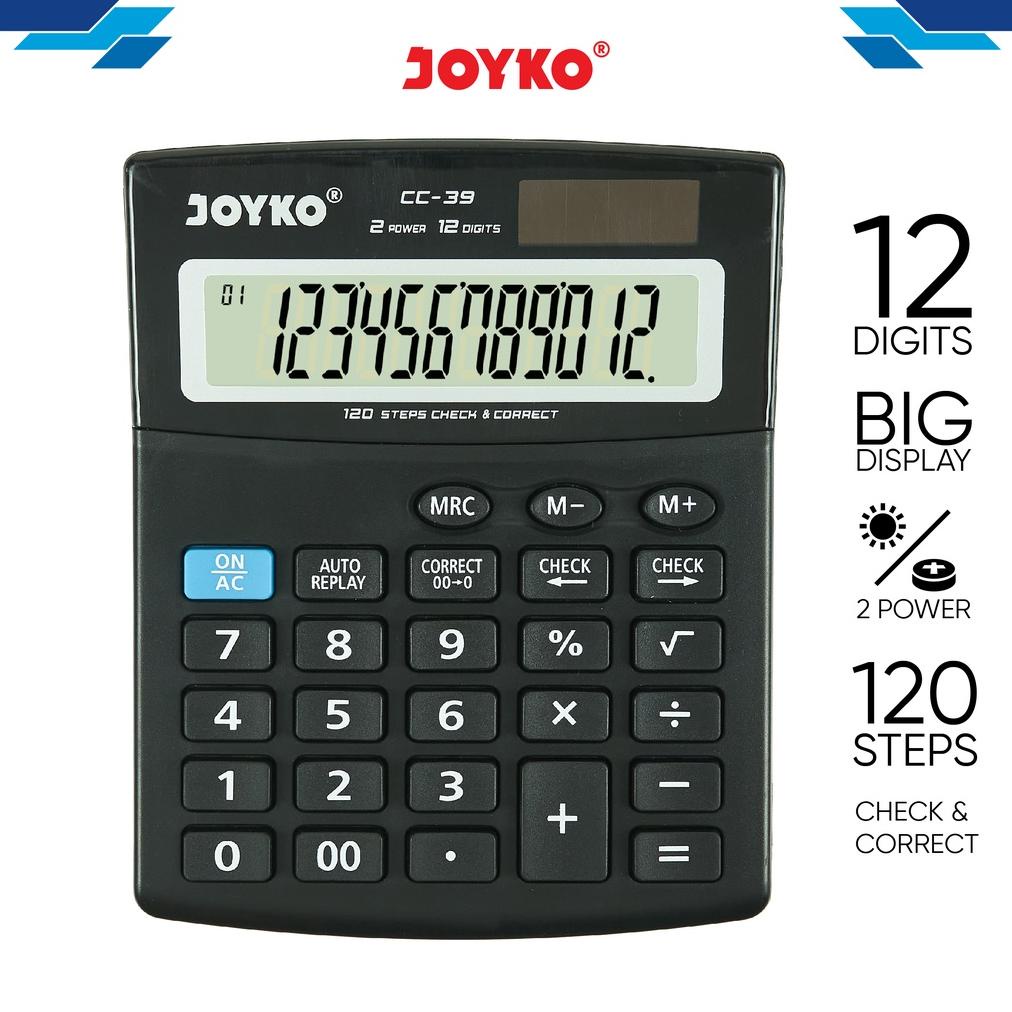 

[(BAYAR DITEMPAT) Calculator Kalkulator Joyko CC-39 12 Digits Check Correct