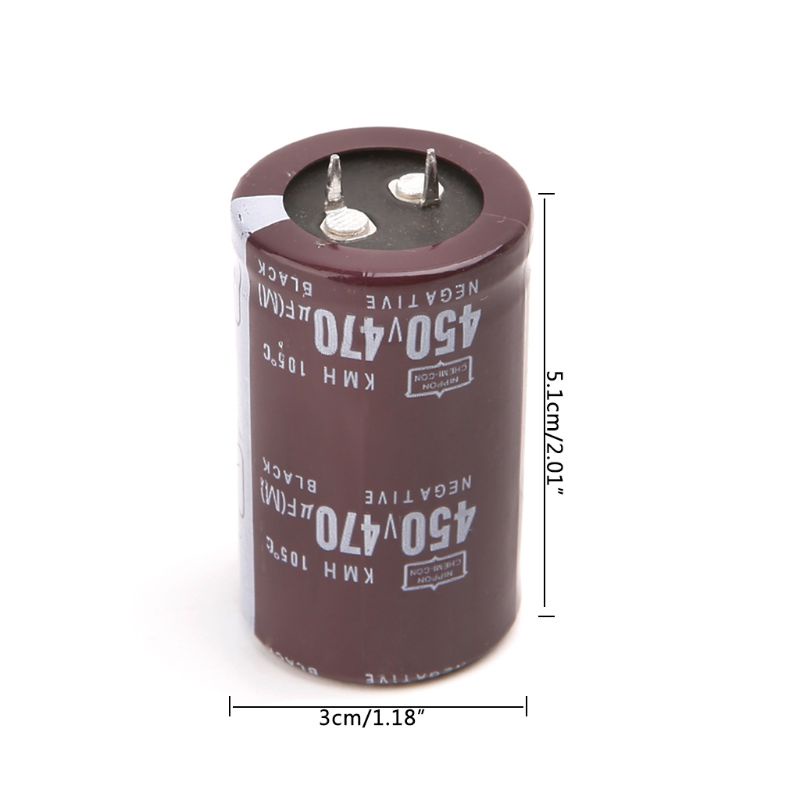 Vivi Tukang Las Listrik 450V 470uF Aluminium Electrolytic Capacitor Volume 30x50