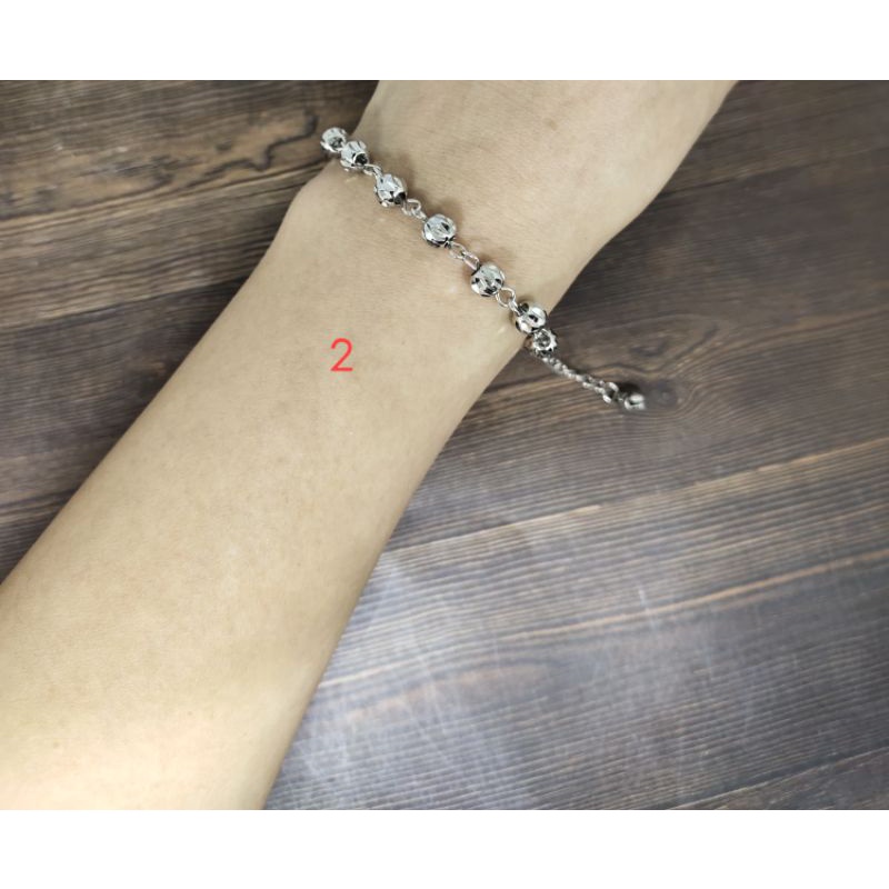 Fifi Fashion Gelang Model Emas Biji Lada Silver Ukir Titanium Xuping Antialergi