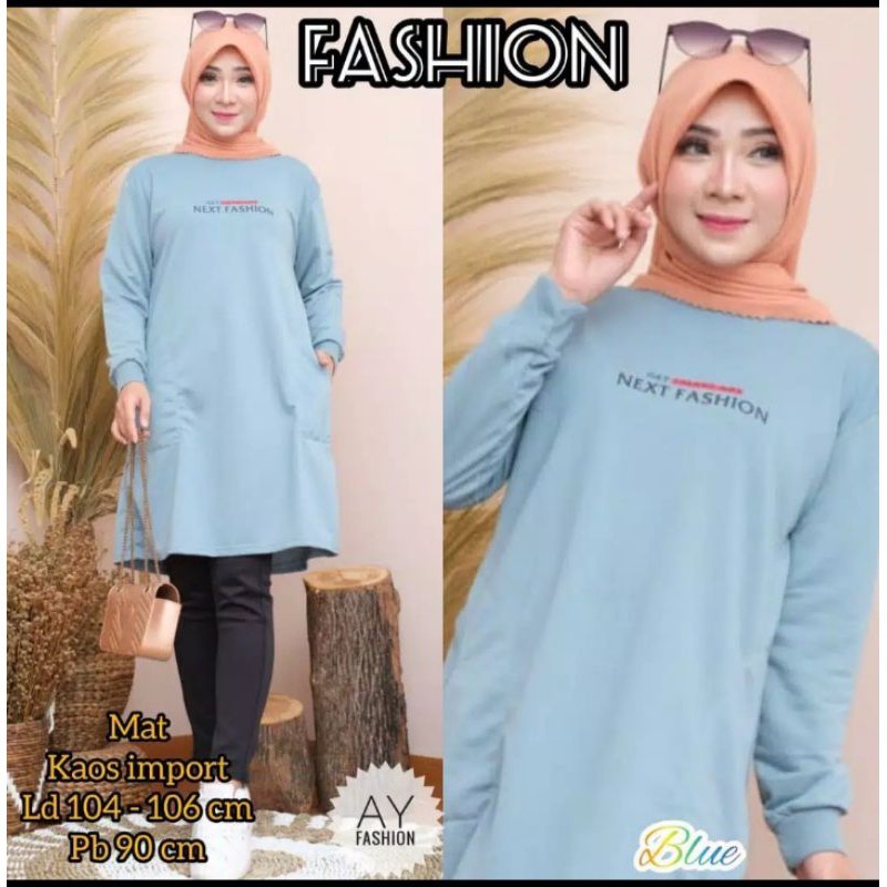 VIRAL BAJU KAOS TUNIK BABY TERRY / BAJU WANITA KEKINIAN / KUALITAS DIJAMIN OKE / MURAH-MERIAH