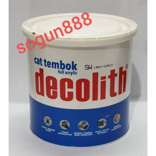  Cat  Tembok  Decolith 1 kg warna Putih Hitam Sws  Shopee 