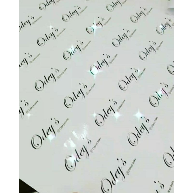 

stiker transparant label logo onlineshop