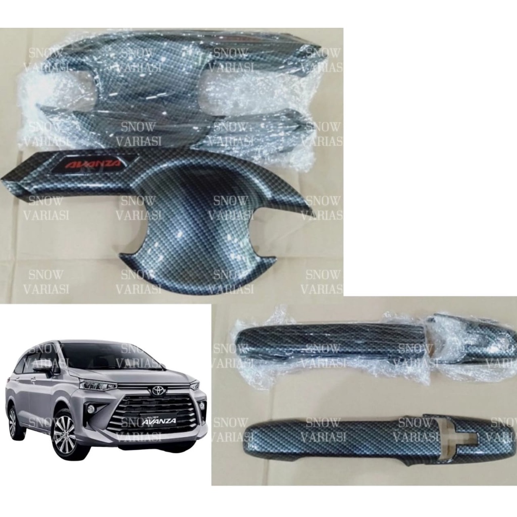 Paket Outer Handle Cover Avanza GR Sport 2022 Up Carbon