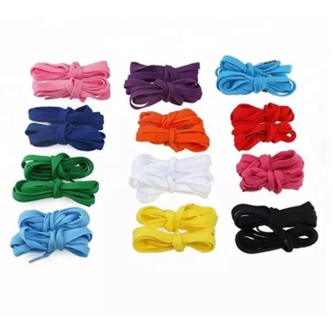 (NCS) 2PCS SEPASANG TALI SEPATU Gepeng Pipih Sneakers Hoodie / SHOELACES