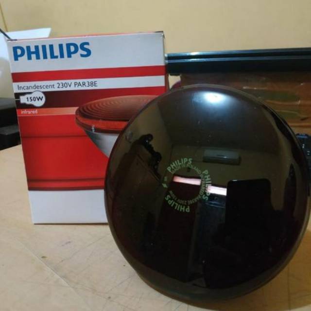 Jual LAMPU INFRARED PHILIPS INFRAPHIL PAR 38 150W/230V INFRA RED WATT ...