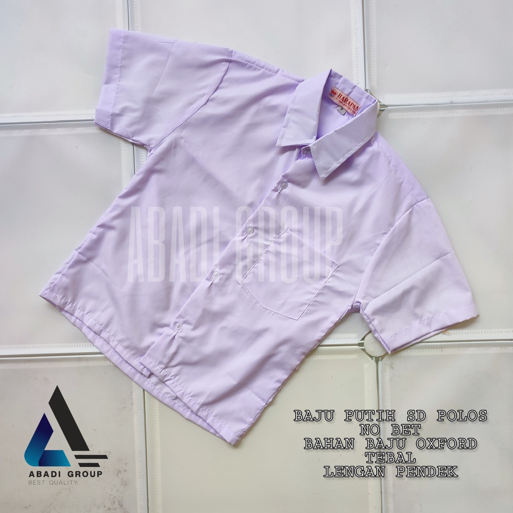 baju kemeja polos SD lengan pendek