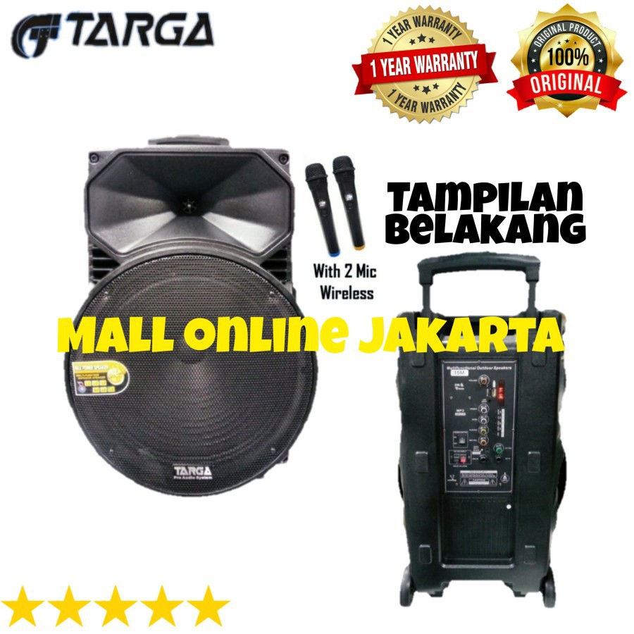 Speaker aktif portable targa 15 inch 15m bluetooth 15 m portabel aktiv