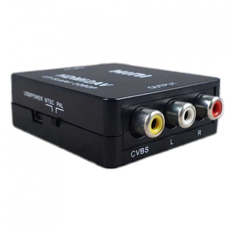 Adapter Video Audio Konverter HDMI to RCA AV 1080p Universal TV Monitor
