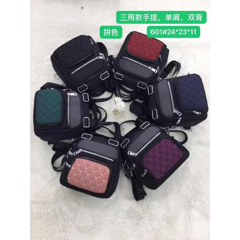 TAS RANSEL MINI WANITA MULTIFUNGSI / TAS SLEMPANG WANITA / TAS JINJING WANITA IMPORT BAHAN PARASUT P