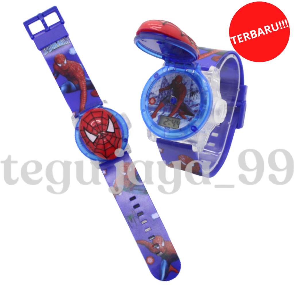 JAM TANGAN ANAK FASHION ANAK LAKI LAKI LASER LAMPU DAN MUSIK KARAKTER SUPER HERO TG1039